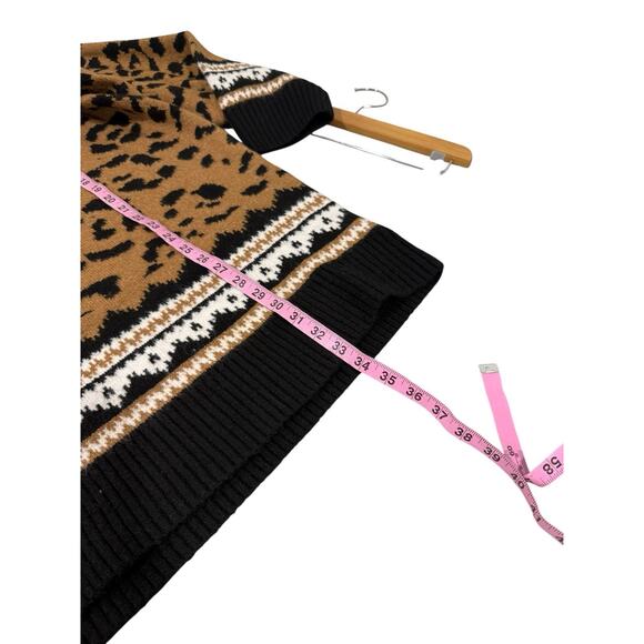 Torrid Vegan Cashmere Pullover Sweater Leopard Faire Isle Plus Size 5 5X 28 - Picture 6 of 8